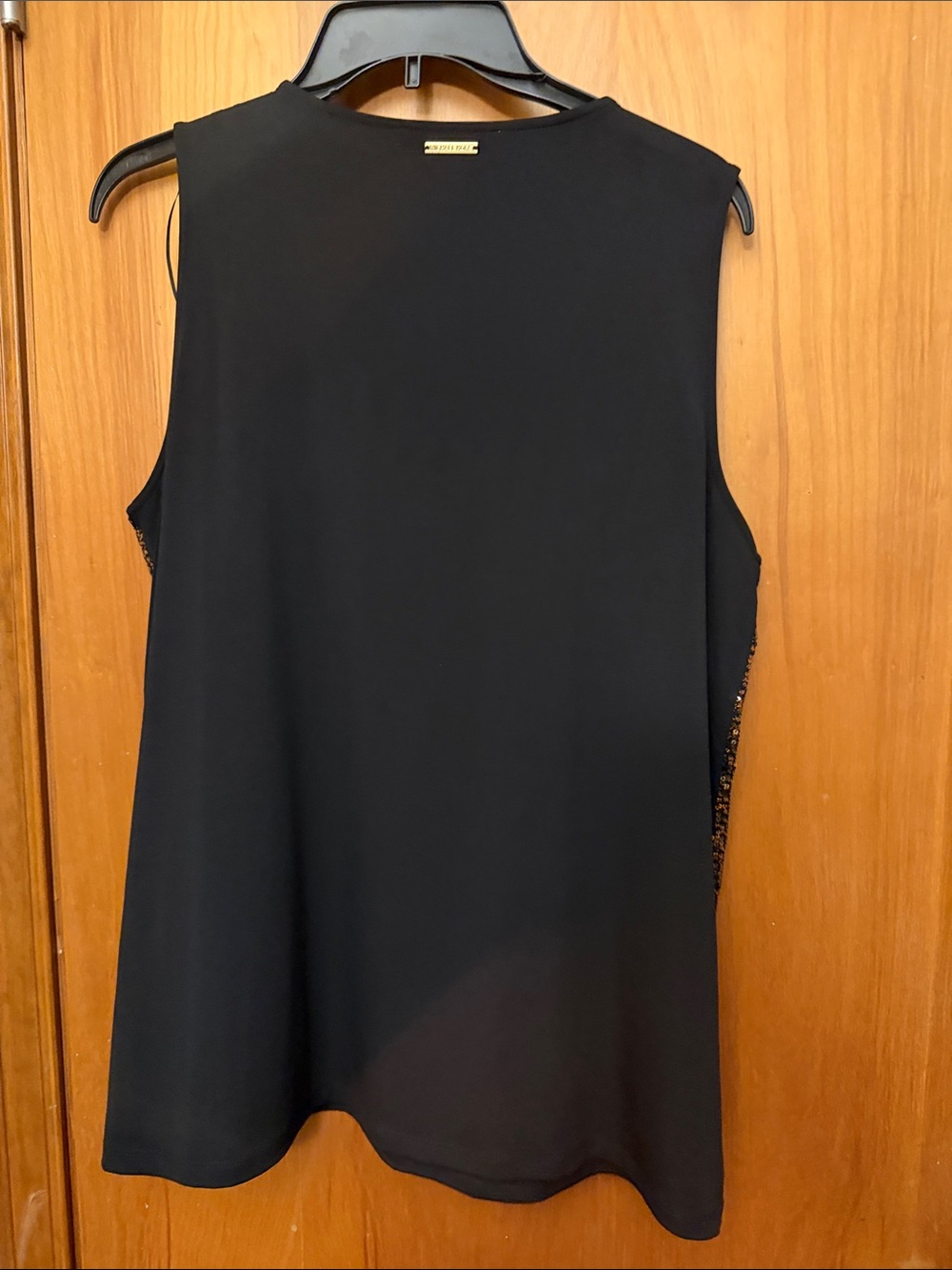 Michael Kors Black and Gold Sequin V-Neck Camisole - Picture 3 of 3